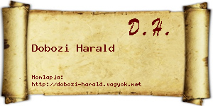 Dobozi Harald névjegykártya